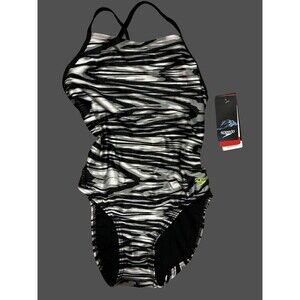 Speedo Women's Swimsuit One Piece Prolt Cross Back Printed Adult, Sz 6/32